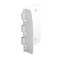 Prime-Line 2-3/4 in. Door Lock Steel Painted White Flip-Action Door Lock U 9888